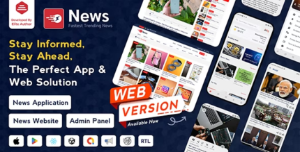 News App and Web - Flutter News App for Android and IOS App | News Website with Admin panel
